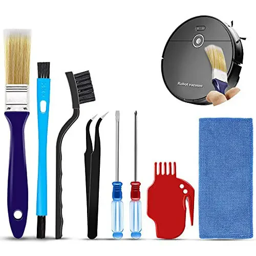 Midukit Vacuum Attachments Accessories for Robot Vacuum Cleaner,Cleaning Brush roll Cleaning Tool Replacement Parts, Part kit Tool for Vacuums Cleaner Replacement Include Vacuum Cleaning Cloth - 1