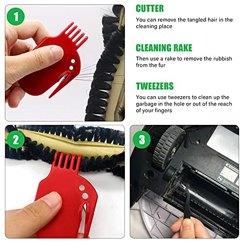 Midukit Vacuum Attachments Accessories for Robot Vacuum Cleaner,Cleaning Brush roll Cleaning Tool Replacement Parts, Part kit Tool for Vacuums Cleaner Replacement Include Vacuum Cleaning Cloth - 5