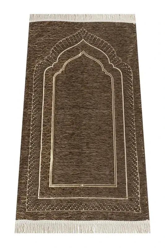 Mihrob naqshli astarli shonil joynamoz - Jigarrang-Jigarrang - 2