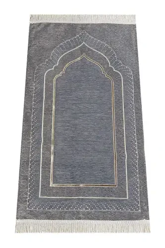 Mihrob naqshli astarli shönil joynamoz - Kulrang-Kulrang - 1