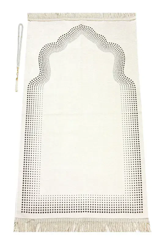 Mihrob naqshli tekis şönil gilam Krem - İHVAN