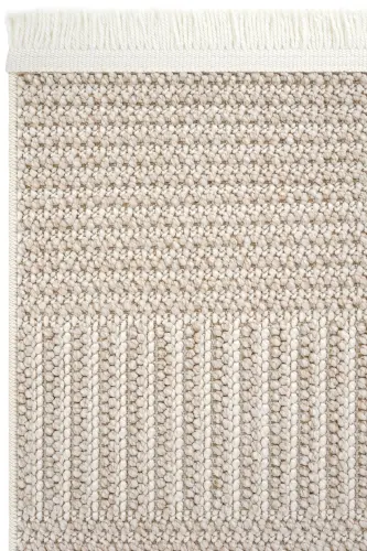 Mikasa Bej Bukle Halı Yumuşak Kabartmalı Dört Mevsim Yatak Odası Ev Oda Oturma Odası Salon Halısı-Bej Beyaz 1 - 4