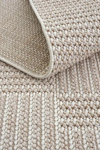 Mikasa Bej Bukle Halı Yumuşak Kabartmalı Dört Mevsim Yatak Odası Ev Oda Oturma Odası Salon Halısı-Bej Beyaz 1 - 8