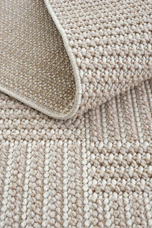 Mikasa Bej Bukle Halı Yumuşak Kabartmalı Dört Mevsim Yatak Odası Ev Oda Oturma Odası Salon Halısı-Bej Beyaz 1 - 8