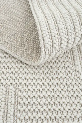Mikasa Beyaz Salon Halısı Makine Dokuması Modern Yumuşak Bukle Kabartmalı Ev Oda Oturma Odası Halısı-Beyaz 11 - 8