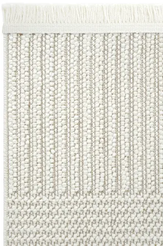 Mikasa Beyaz Salon Halısı Makine Dokuması Modern Yumuşak Bukle Kabartmalı Ev Oda Oturma Odası Halısı-Beyaz 11 - 4