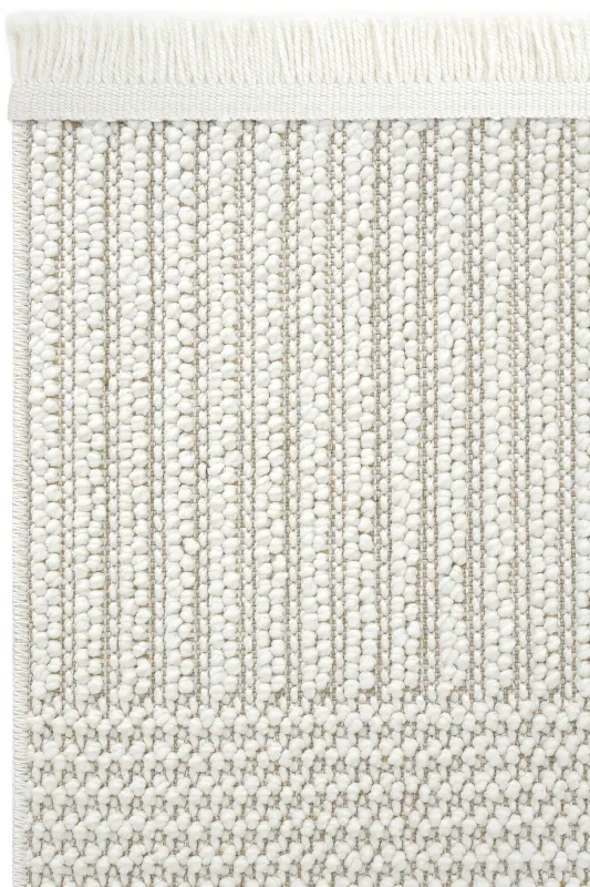 Mikasa Beyaz Salon Halısı Makine Dokuması Modern Yumuşak Bukle Kabartmalı Ev Oda Oturma Odası Halısı-Beyaz 11 - 4