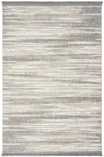 Mikasa Mks 01 Gri Beyaz Yumuşak Dokulu Halı Kilim Salon Koridor Kesme Yolluk Dokuma Makine Halısı-Gri Beyaz - 3