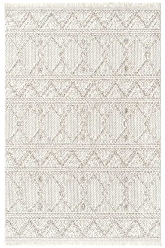 Mikasa Mks 03 Beyaz Bej Yumuşak Dokulu Halı Kilim Salon Koridor Yolluk Dokuma Makine Halısı - Beyaz Bej 1 - 4