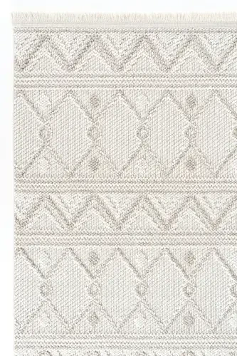 Mikasa Mks 03 White Beige Soft Touch Rug Carpet Living Room Hallway Runner Woven Machine Carpet-White Beige 1 - COOL HALI (1)