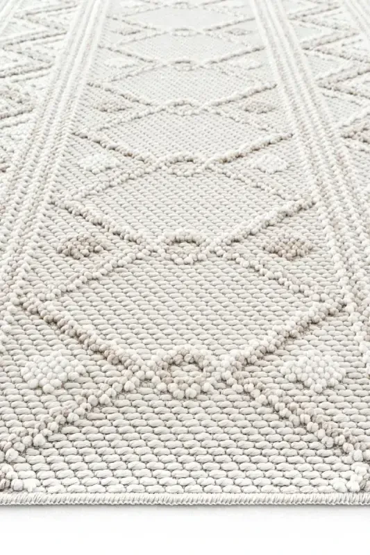 Mikasa Mks 03 White Beige Soft Touch Rug Carpet Living Room Hallway Runner Woven Machine Carpet-White Beige 1 - 6