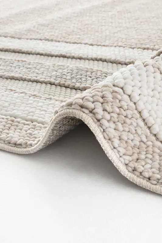 Mikasa Mks 04 Beige Grey Soft Touch Rug Carpet Living Room Hallway Runner Woven Machine Carpet-Beige Grey - 5