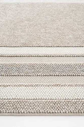 Mikasa Mks 04 Beige Grey Soft Touch Rug Carpet Living Room Hallway Runner Woven Machine Carpet-Beige Grey - 6