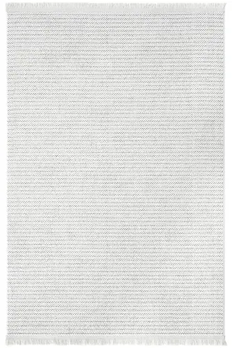 Mikasa Mks Plain Beyaz Yumuşak Dokulu Halı Kilim Salon Koridor Kesme Yolluk Dokuma Makine Halısı - Beyaz - 3