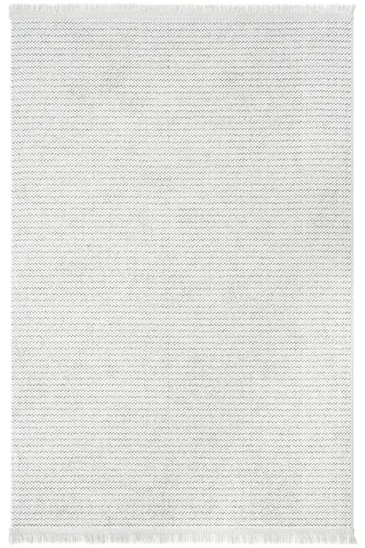 Mikasa Mks Plain Beyaz Yumuşak Dokulu Halı Kilim Salon Koridor Kesme Yolluk Dokuma Makine Halısı - Beyaz - 3