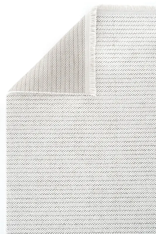 Mikasa Mks Plain Beyaz Yumuşak Dokulu Halı Kilim Salon Koridor Kesme Yolluk Dokuma Makine Halısı - Beyaz - 5