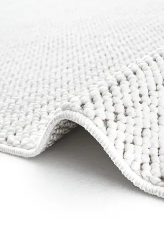 Mikasa Mks Plain Beyaz Yumuşak Dokulu Halı Kilim Salon Koridor Kesme Yolluk Dokuma Makine Halısı - Beyaz - 6