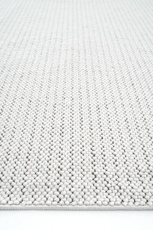 Mikasa Mks Plain Beyaz Yumuşak Dokulu Halı Kilim Salon Koridor Kesme Yolluk Dokuma Makine Halısı - Beyaz - 7