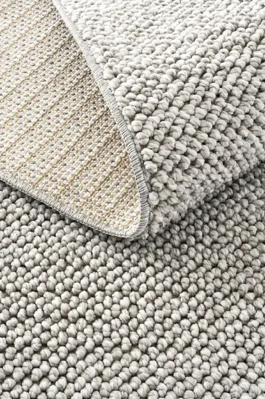 Mikasa Mks Plain Gri Yumuşak Dokulu Halı Kilim Salon Koridor Kesme Yolluk Dokuma Makine Halısı-Gri - 3