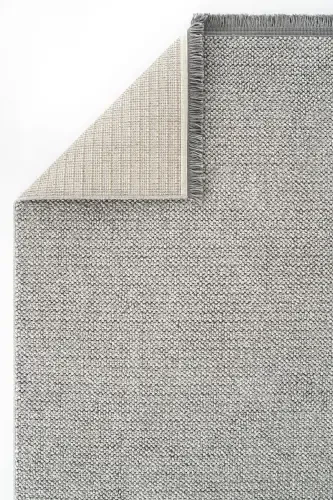 Mikasa Mks Plain Gri Yumuşak Dokulu Halı Kilim Salon Koridor Kesme Yolluk Dokuma Makine Halısı-Gri - 7