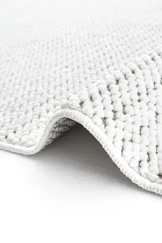 Mikasa Mks Plain White Soft Touch Carpet Rug Living Room Hallway Cut Runner Woven Machine Carpet-White - 6