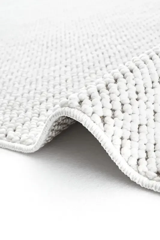 Mikasa Mks Plain White Soft Touch Carpet Rug Living Room Hallway Cut Runner Woven Machine Carpet-White - 6