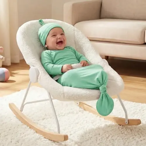 Mikccer Newborn Knotted Baby Gown 0-6 Months, Super Soft Breathable Nightgowns for Babies Girl and Boy, Baby Girls Coming Home Hospital Outfit with Hat Set Mint Green - 4