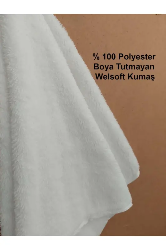 12'li Mikrofiber Kuaför Havlusu Beyaz 50x90 cm. | Boya Tutmayan Hijyenik Profesyonel Havlu Seti - Beyaz - 3