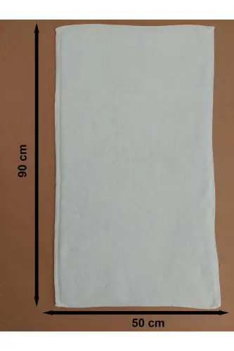 12'li Mikrofiber Kuaför Havlusu Beyaz 50x90 cm. | Boya Tutmayan Hijyenik Profesyonel Havlu Seti - Beyaz - 5