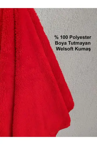12'li Mikrofiber Kuaför Havlusu Kırmızı 50x90 | Boya Tutmayan Profesyonel Havlu Seti - Kırmızı - 8