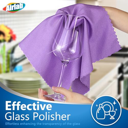 Microfiber Cleaning Cloth Glass Window Stainless Steel Mirror Polishling Rags Eyeglass Windshield Household Nano Sparkle Cloth Lint Free Cloth Cleaning Supplies Shiny Wipes, Pack of 8, 16