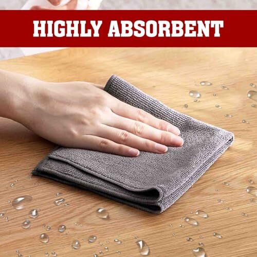 Microfiber Cleaning Cloths Rags Towels for Home Kitchen Cars Bikes Computers. Machine Washable, Lint-Free, Reuseable 16