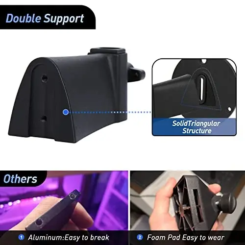 Microphone Wall Mount Boom Arm - Microphone Wall Mount for Mic holder，Horizontal Mounting Wall，Space Saving Desktop Metal Mic Stand Clamp by SUNMON - 5