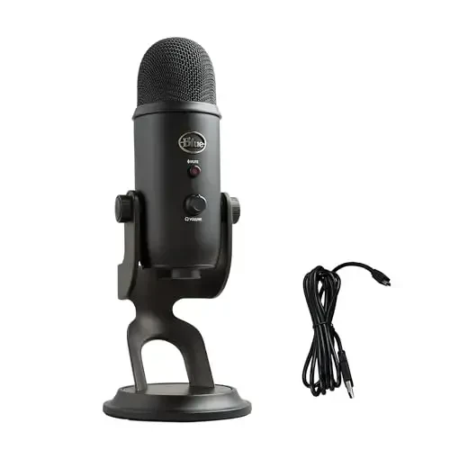 Микрофон Logitech for Creators Blue Yeti USB для игр, стриминга, подкастинга, Twitch, YouTube, Discord, записи для ПК и Mac, 4 диаграммы направленности, звук студийного качества, подключи и работай, черный - 4