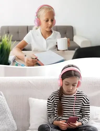 New Bee Kids Headphones for School with Microphone KH20 HD Stereo Safe Volume Limited 85dB/94dB Foldable Lightweight On-Ear Headphone for boy Mac/Android/Kindle/Tablet/Pad - 6