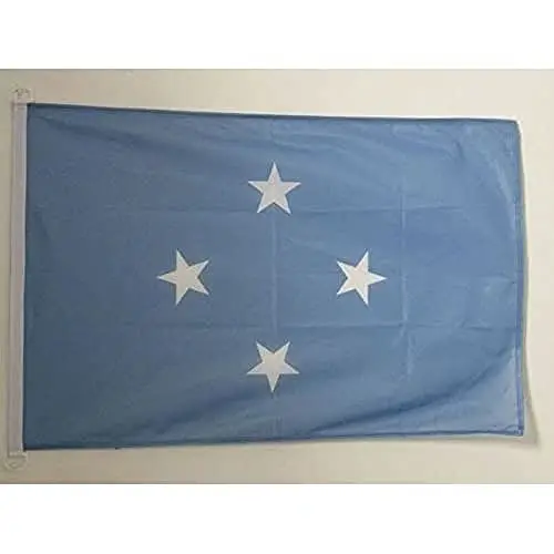 Micronesia NAUTICAL Flag 18'' x 12'' - Micronesian flags 30 x 45 cm. - Banner 12x18 in for boat - AZ FLAG - AZ FLAG