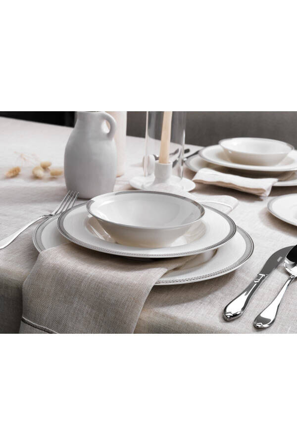 Mila Dinner Set - 56 Pieces - Platinum 01 - 3