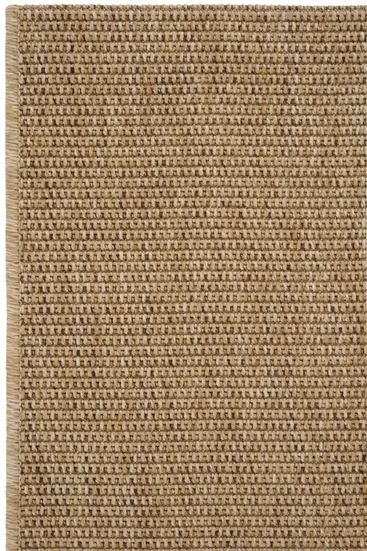 Milan 664 Beige Wicker Textured Rug Kilim Living Room Kitchen Corridor Cut Runner Woven Machine Carpet-Beige 1 - 4