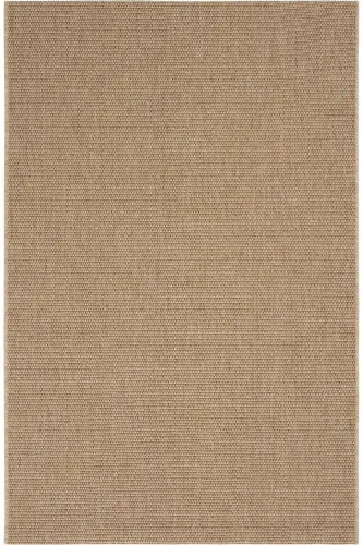 Milan 664 Beige Wicker Textured Rug Kilim Living Room Kitchen Corridor Cut Runner Woven Machine Carpet-Beige 1 
