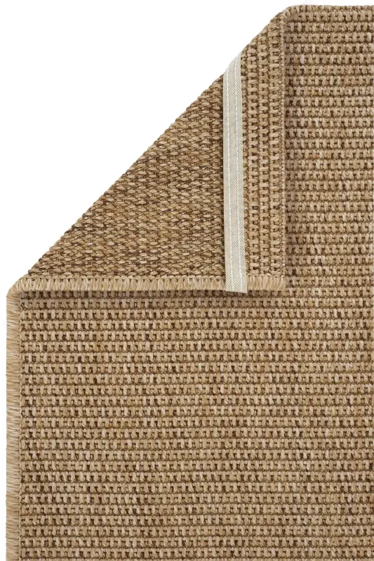 Milan 664 Beige Wicker Textured Rug Kilim Living Room Kitchen Corridor Cut Runner Woven Machine Carpet-Beige 1 - 5