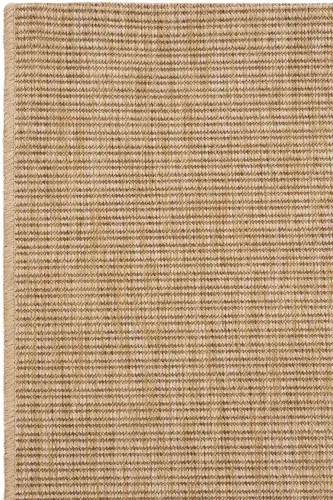 Milan Beige Wicker Look Bohemian Rustic Machine Woven Easy to Clean Cut Thin Living Room Bedroom Rug - Beige 35 - 4