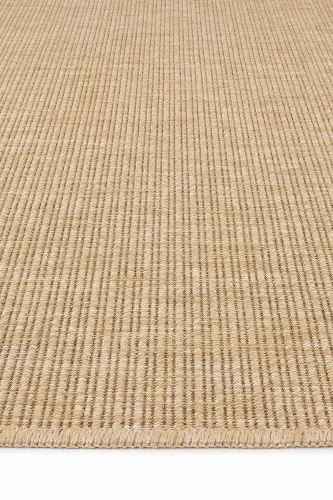 Milan Beige Wicker Look Bohemian Rustic Machine Woven Easy to Clean Cut Thin Living Room Bedroom Rug - Beige 35 - 7