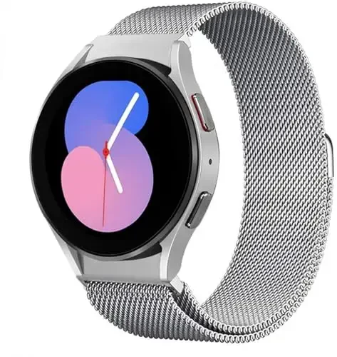 Milanese Samsung Galaxy Watch 4/5 uchun tasmalar 40mm 44mm/Classic 46mm 42mm Ayollar/Erkaklar uchun, Samsung Galaxy Watch 5 Pro uchun magnitli halqa tasma 45mm, 20mm oraliqsiz metall to'rli Correa bilaguzuk - MODAZONE