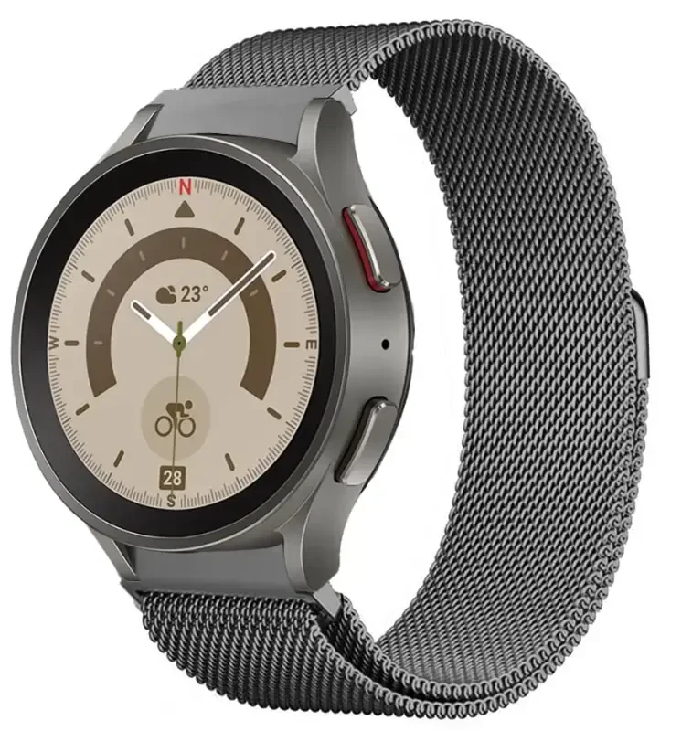 Milanese tasmalar Samsung Galaxy Watch 7/6/5/4/FE tasma 40mm 44mm/Classic 47mm 43mm 46mm 42mm ayollar/erkaklar uchun,Samsung Galaxy Watch 5 Pro tasma 45mm uchun magnitli halqali tasma,Oraliqsiz metall to'rli Correa bilaguzuk - MODAZONE