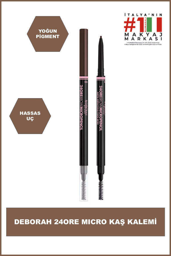 Milano 24 Ore Micro Eyebrow Pencil No:03 - 1