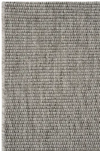 Milano 664 Grey Wicker Textured Rug Carpet Living Room Kitchen Corridor Cut Runner Woven Machine Carpet-Gray 2 - 5