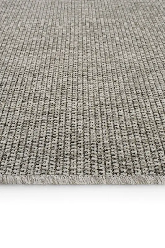 Milano 664 Grey Wicker Textured Rug Carpet Living Room Kitchen Corridor Cut Runner Woven Machine Carpet-Gray 2 - 8
