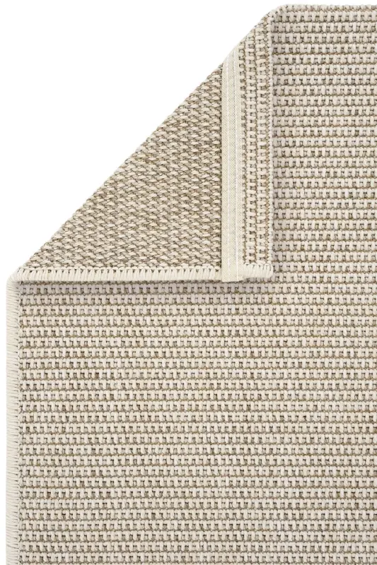 Milano 664 Krem Hasır Dokulu Halı Kilim Salon Mutfak Koridor Kesme Yolluk Dokuma Makine Halısı - Krem 2 - 5