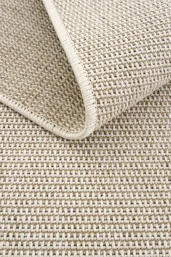 Milano 664 Krem Hasır Dokulu Halı Kilim Salon Mutfak Koridor Kesme Yolluk Dokuma Makine Halısı - Krem 2 - 8