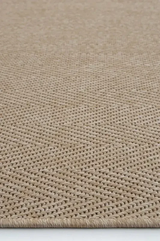 Milano 665 Bej Hasır Dokulu Gilam Kilim Salon Oshxona Koridor Kesma Yo'lak To'quv Mashina Gilami-Bej - 6